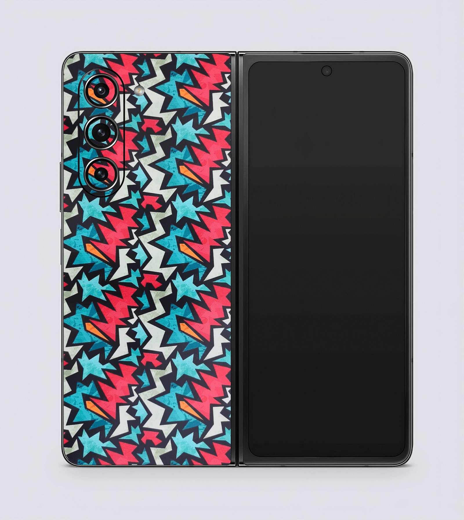 Graffiti Red and Blue Mobile Skin