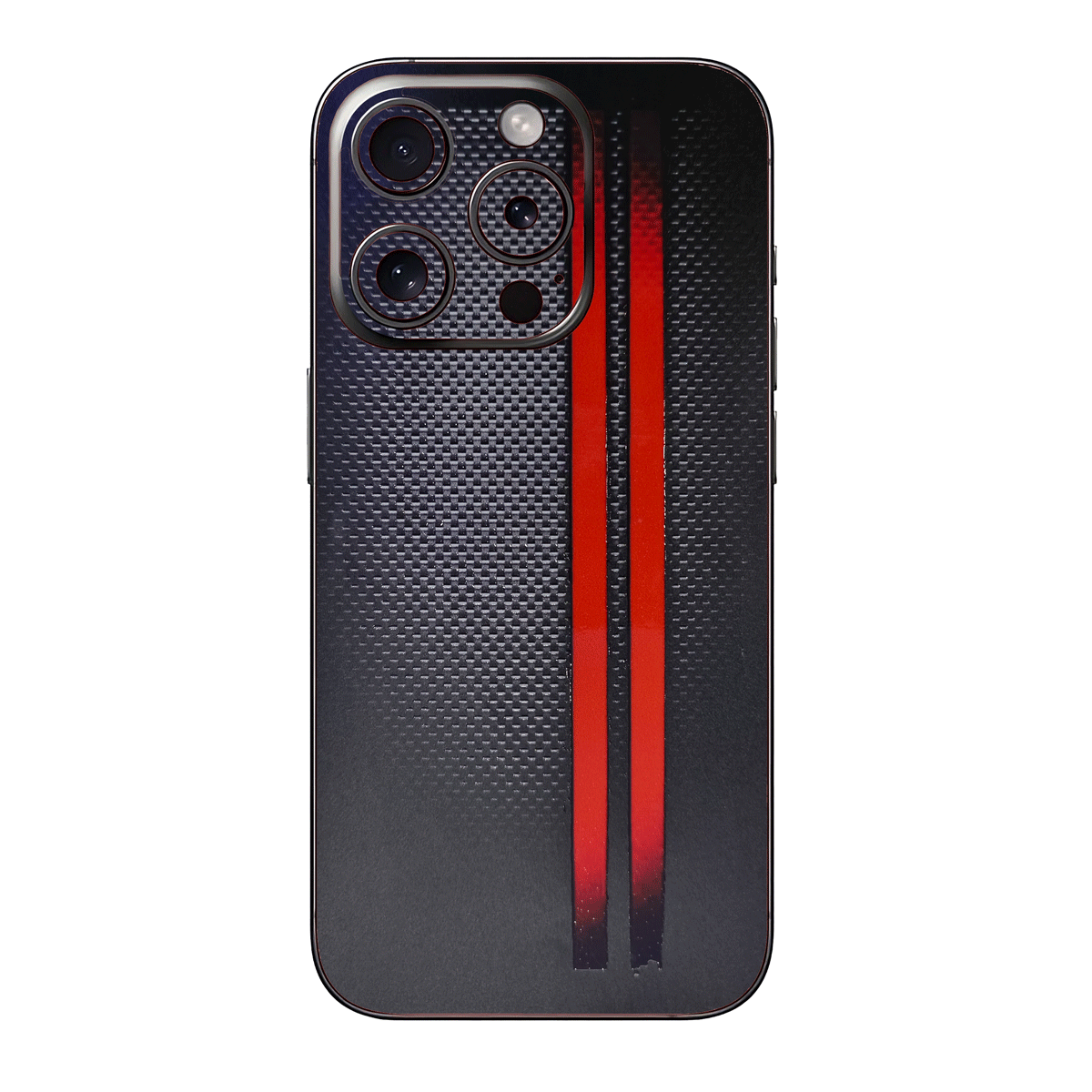 Black with Red Lines Mobile Skin