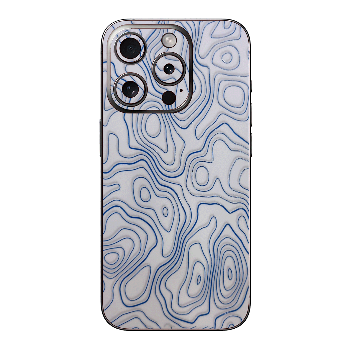 Contour Pattern Blue & White Mobile Skin