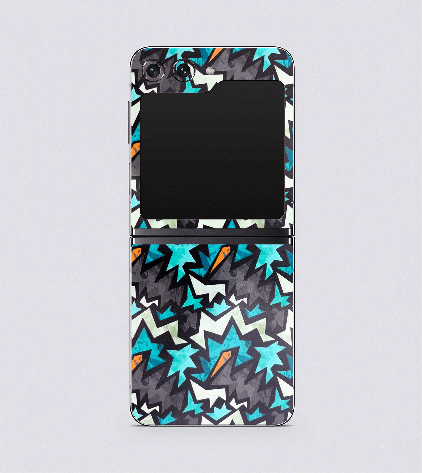 Graffiti Grey and Blue Mobile Skin